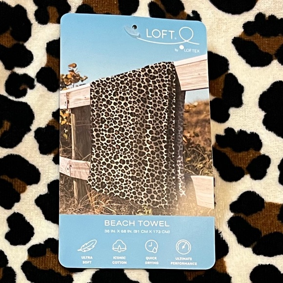 🆕 Loft by Loftex Leopard Oversized Beach Towel - Picture 4 of 9